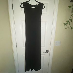 Black Open Back Maxi Dress